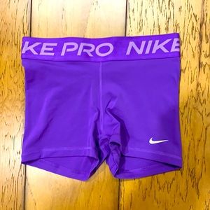 Purple Nike Pro short
